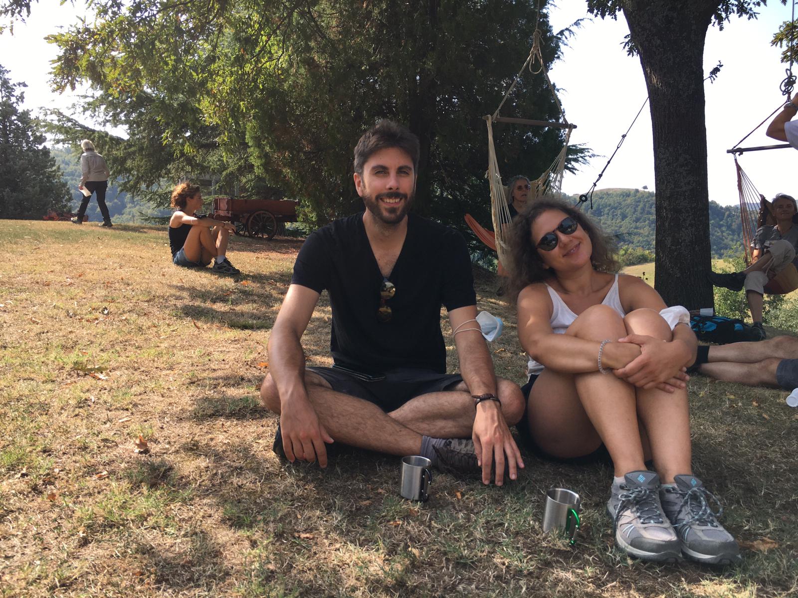 Andrea Massimo Murara e Annalisa Spalazzi durante la tappa bolognese del festival a Marzabotto 2020